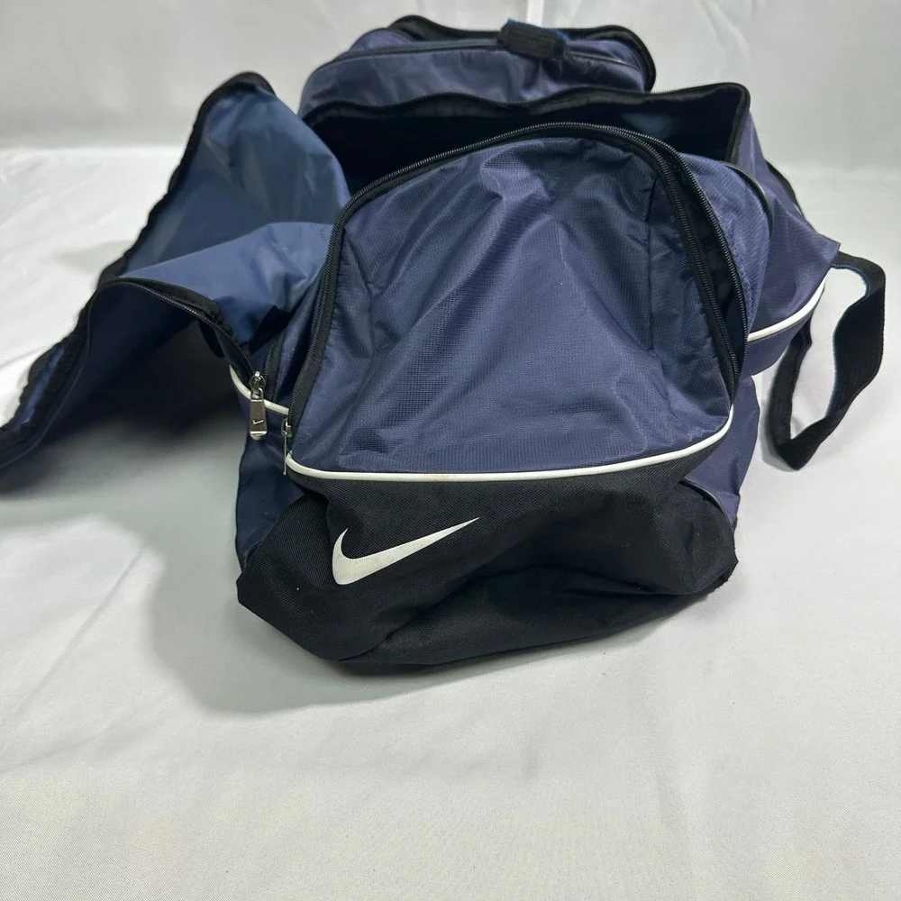 Vintage Nike Duffel Bag Unisex Large Navy Blue Sportswear Gym Travel Bag